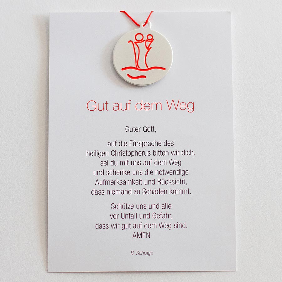 Christophorus-Plakette, Plaketten für Auto - Fahrrad - Portemonnaie, Devotionalien, G.A. Wagner