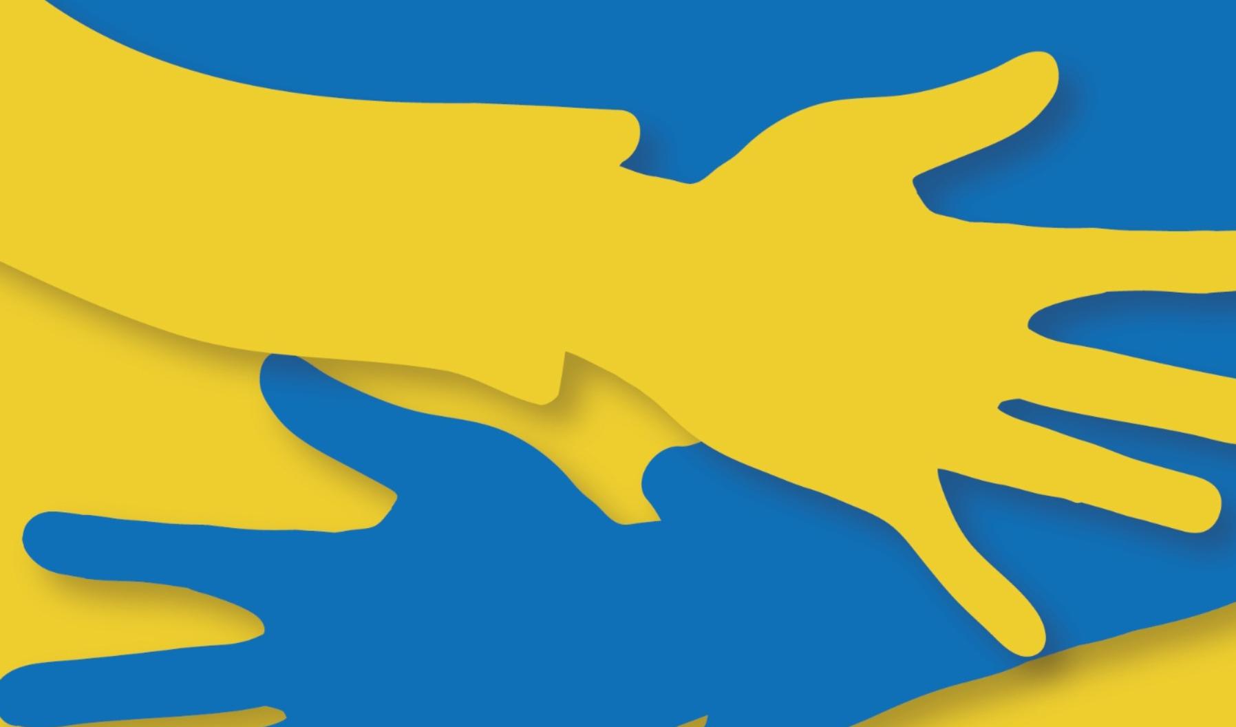 hands-ukraine-flagge