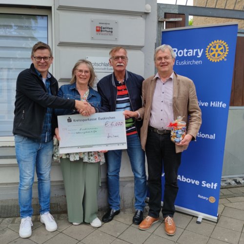 Spendenübergabe Rotary Club Euskirchen 2025 (c) Caritasverband Euskirchen Martina Schneider