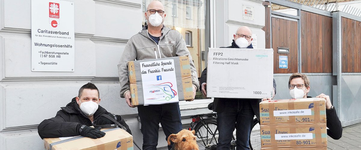 Jörg und Ingo Borgard organsierten 9.400 Spenden-Masken