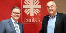 Neuer Vorstand beim Caritasverband Rhein-Kreis Neuss: Marc Inderfurth (links) ist nun Vorstandsvorsitzender, Patrick Weiss neues Vorstandsmitglied. � Alois Müller