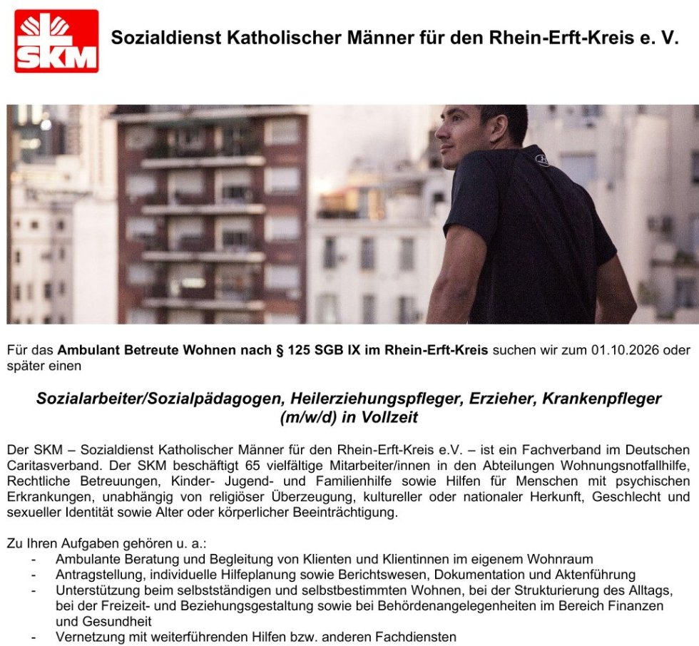 Stellenanzeige BeWo